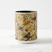 Herbstblätter, Beeren, Pilze und Früchte Tasse (Zentrum)