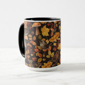 Herbstblätter, Beeren, Pilze und Früchte Tasse (Vorderseite Links)