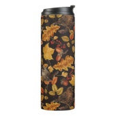 Herbstblätter, Beeren, Pilze und Früchte Thermosbecher (Nach links gedreht)