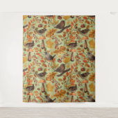 Herbstblätter, Beeren, Pilze und Früchte Wandteppich (Vorderseite)