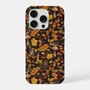 Herbstblätter, Beeren, Pilze und Zaunkönige iPhone 15 Pro Hülle
