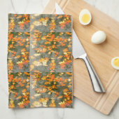 Herbstblätter bei Regen Handtuch (Viertel Falte)