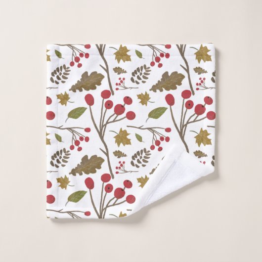 Herbstblätter, Blätter, Blätter, Blätter Badhandtuch Set (Waschlappen)