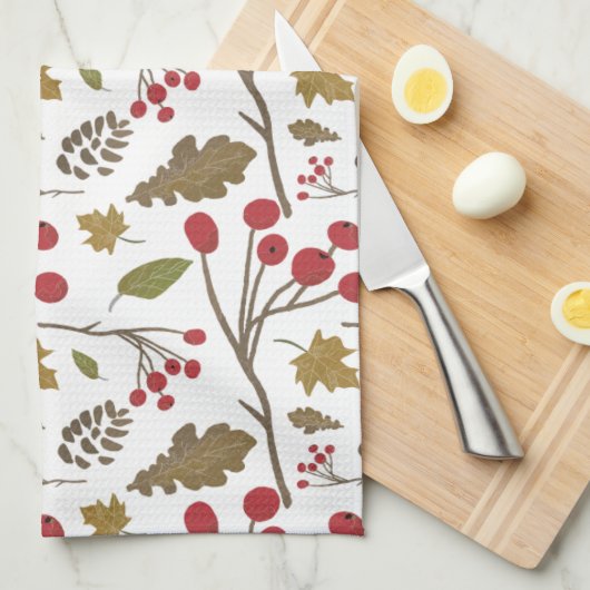 Herbstblätter, Blätter, Blätter, Blätter Geschirrtuch (Viertel Falte)