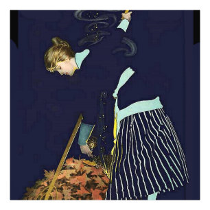 Herbstblätter-Bonfire von C Coles Phillips Fotodruck