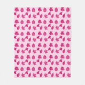 Herbstblätter - Bordeaux und Muschel rosa Fleecedecke (Vorderseite)