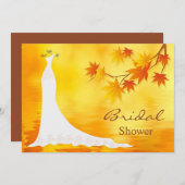Herbstblätter, Bridal Dress Dusche Einladung (Vorne/Hinten)