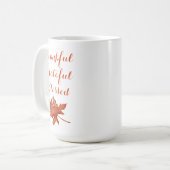 Herbstblätter dankbar, gesegnet kaffeetasse (Vorderseite Links)