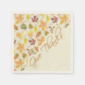 Herbstblätter Danke Serviette (Vorderseite)