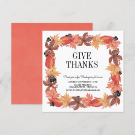 Herbstblätter Dankeschön Erntedank Einladung