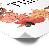 Herbstblätter Dankeschön Erntedank Poster (Ecke)