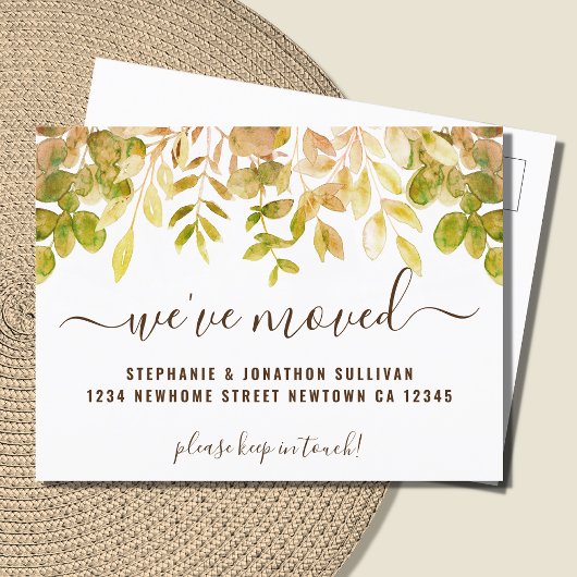 Herbstblätter, die wir verschoben Ankündigung Post