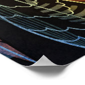 Herbstblätter: dunkles, nahtloses Muster. Poster (Ecke)