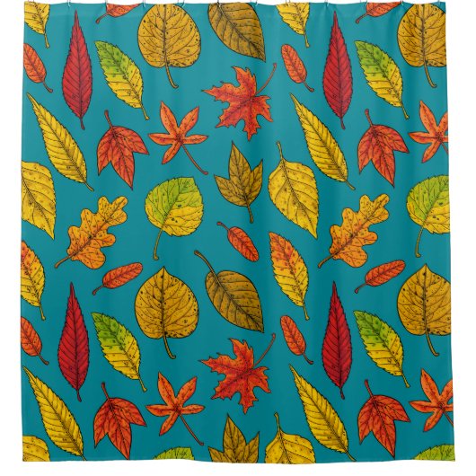 Herbstblätter Duschvorhang (Vorderseite)