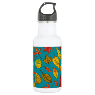 Herbstblätter Edelstahlflasche