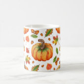Herbstblätter, Eichen: Aquarellmuster. Kaffeetasse (Mittel)