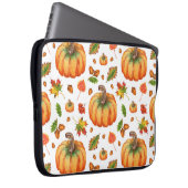 Herbstblätter, Eichen: Aquarellmuster. Laptopschutzhülle (Vorne Rechts)