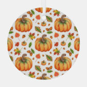 Herbstblätter, Eichen: Aquarellmuster. Ornament Aus Glas (Rückseite)