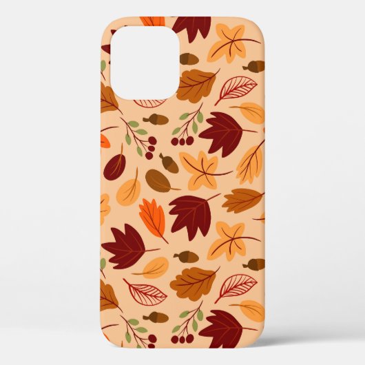 Herbstblätter, einfache kindliche nahtlose Muster. Case-Mate iPhone Hülle (Rückseite)