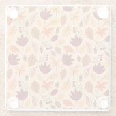 Herbstblätter, einfache kindliche nahtlose Muster. Glasuntersetzer (Rückseite)