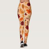Herbstblätter, einfache kindliche nahtlose Muster. Leggings (Rückseite)