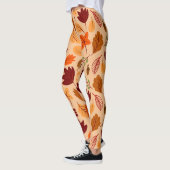 Herbstblätter, einfache kindliche nahtlose Muster. Leggings (Links)