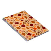 Herbstblätter, einfache kindliche nahtlose Muster. Notizblock (Rechte Seite)