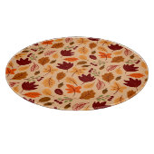 Herbstblätter, einfache kindliche nahtlose Muster. Schneidebrett (Ecke)