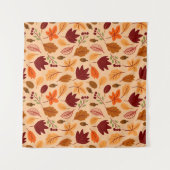 Herbstblätter, einfache kindliche nahtlose Muster. Wandteppich (Vorderseite (Horizontal))