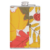 Herbstblätter, einfache, nahtlose Muster Flachmann (Rückseite)