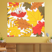 Herbstblätter, einfache, nahtlose Muster Leinwanddruck (Insitu (Wohnzimmer))