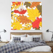 Herbstblätter, einfache, nahtlose Muster Leinwanddruck (Insitu (Schlafzimmer))