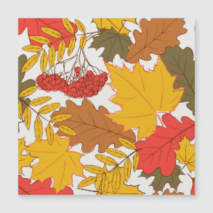 Herbstblätter, einfache, nahtlose Muster Magnetkarte