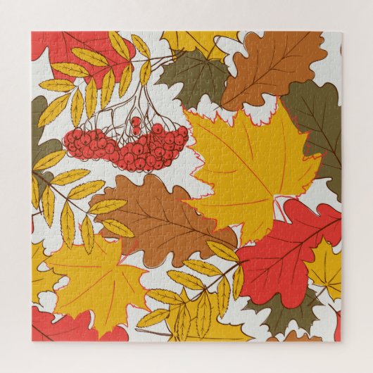 Herbstblätter, einfache, nahtlose Muster Puzzle (Vertikal)