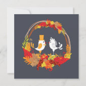 Herbstblätter Einladung (Rückseite)