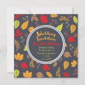 Herbstblätter Einladung (Vorderseite)