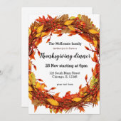 Herbstblätter Einladung (Vorne/Hinten)