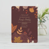Herbstblätter Einladung (Stehend Vorderseite)