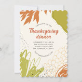 Herbstblätter Einladung zum Thanksgiving-Dinner (Vorderseite)