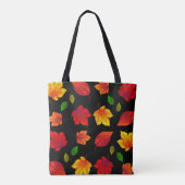 Herbstblätter Einzelne Initiale Saisonale Tasche (Rückseite)