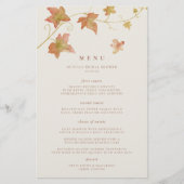 Herbstblätter Elegantes Herbst-Event-Menü (Vorderseite)