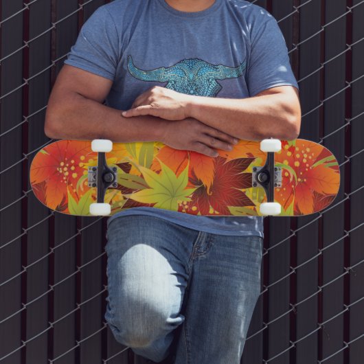 Herbstblätter-Erntedank-Bandana Skateboard (Außenbereich 2)