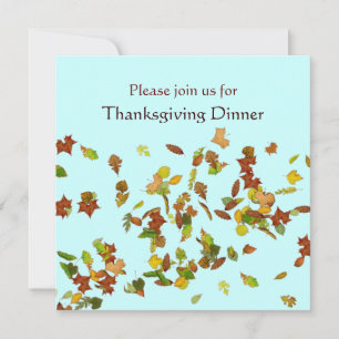 HERBSTBLÄTTER Erntedankfest Dinnerparty Einladung