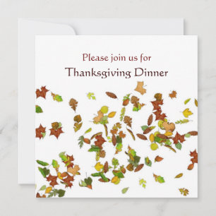 HERBSTBLÄTTER Erntedankfest Dinnerparty Einladung