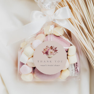 Herbstblätter fallen Brause Dusche Tee Favorit Runder Aufkleber