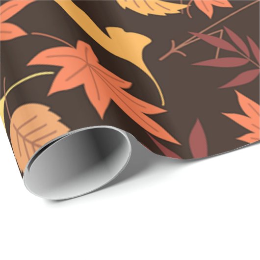 Herbstblätter fallen geschenkpapier (Rolleneckpunkt)