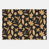 Herbstblätter fallen im Winter blumenartig ab Geschenkpapier Set (Vorderseite 3)