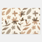 Herbstblätter fallen im Winter blumenartig ab Geschenkpapier Set (Vorderseite 2)