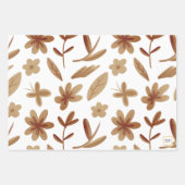 Herbstblätter fallen im Winter blumenartig ab Geschenkpapier Set (Vorderseite)