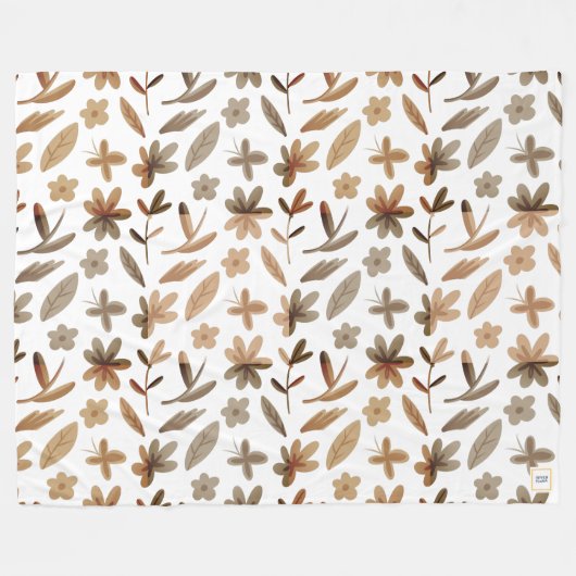 Herbstblätter fallen in warmen Winter Gemütliche B Fleecedecke (Vorderseite (Horizontal))